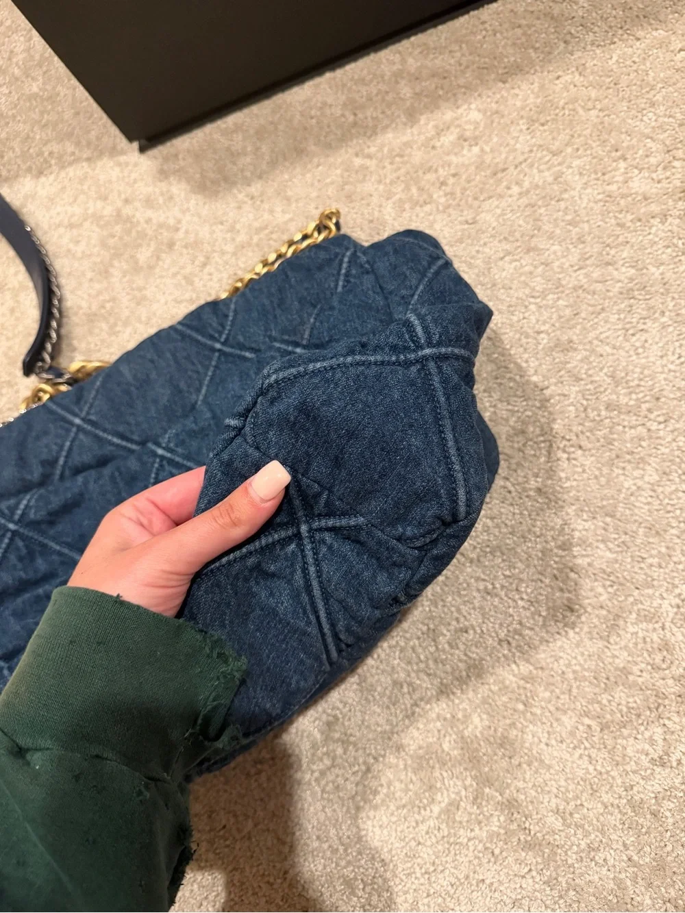 Chanel 19 Denim Maxi Flap